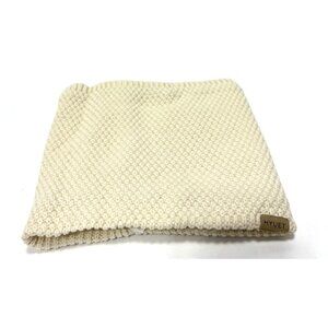 Fleece Neck Warmer Snood Scarf Thick Winter Thermal Unisex Men Women Beige NEW